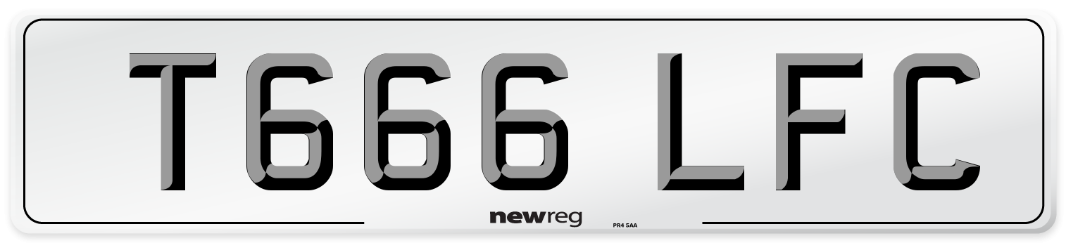 T666 LFC Number Plate from New Reg